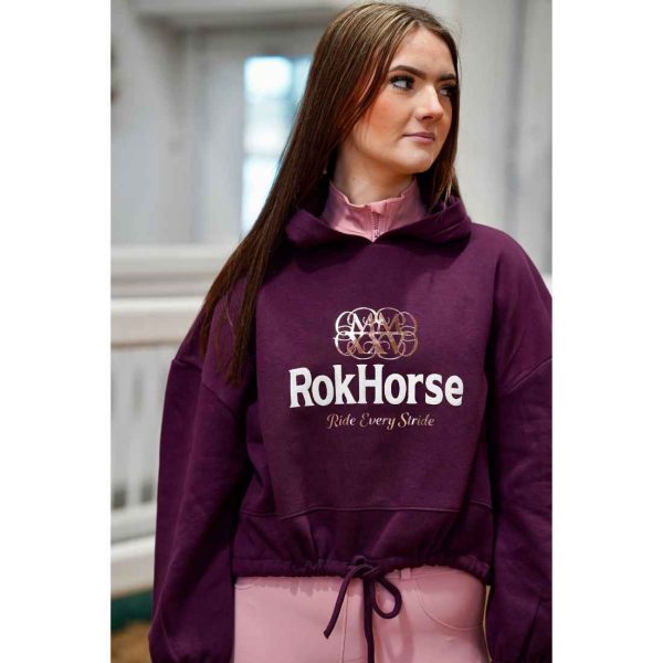 Wine and Rose Cropped Hoodie