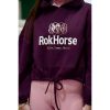 Wine and Rose Cropped Hoodie