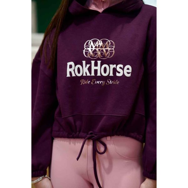 Wine and Rose Cropped Hoodie