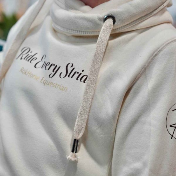 Cream Cross neck Hoodie