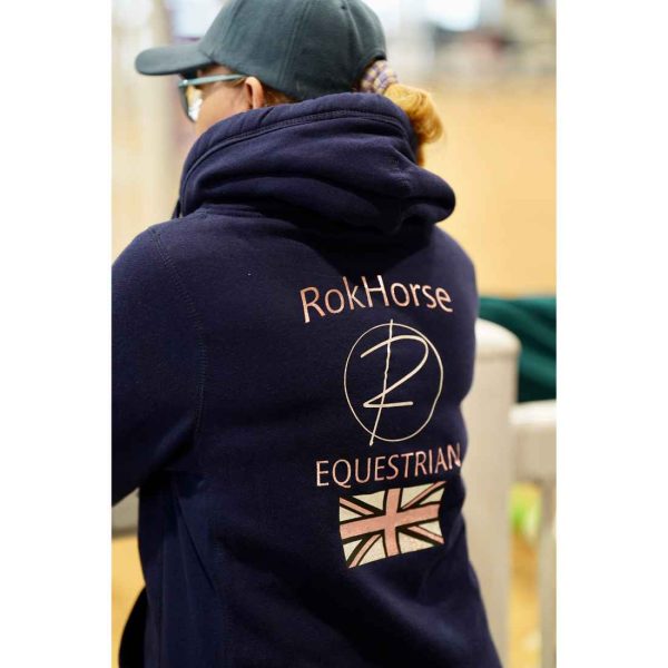 Navy Cross Neck Hoodie